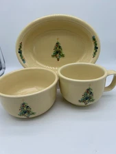 Fiesta Ware Ivory Christmas Tree Lunch Plates HLC Fiestaware Mugs Serving Bowls