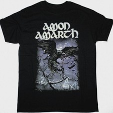 Vtg AMON AMARTH RAVEN Band Heavy Cotton Black T Shirt AG288