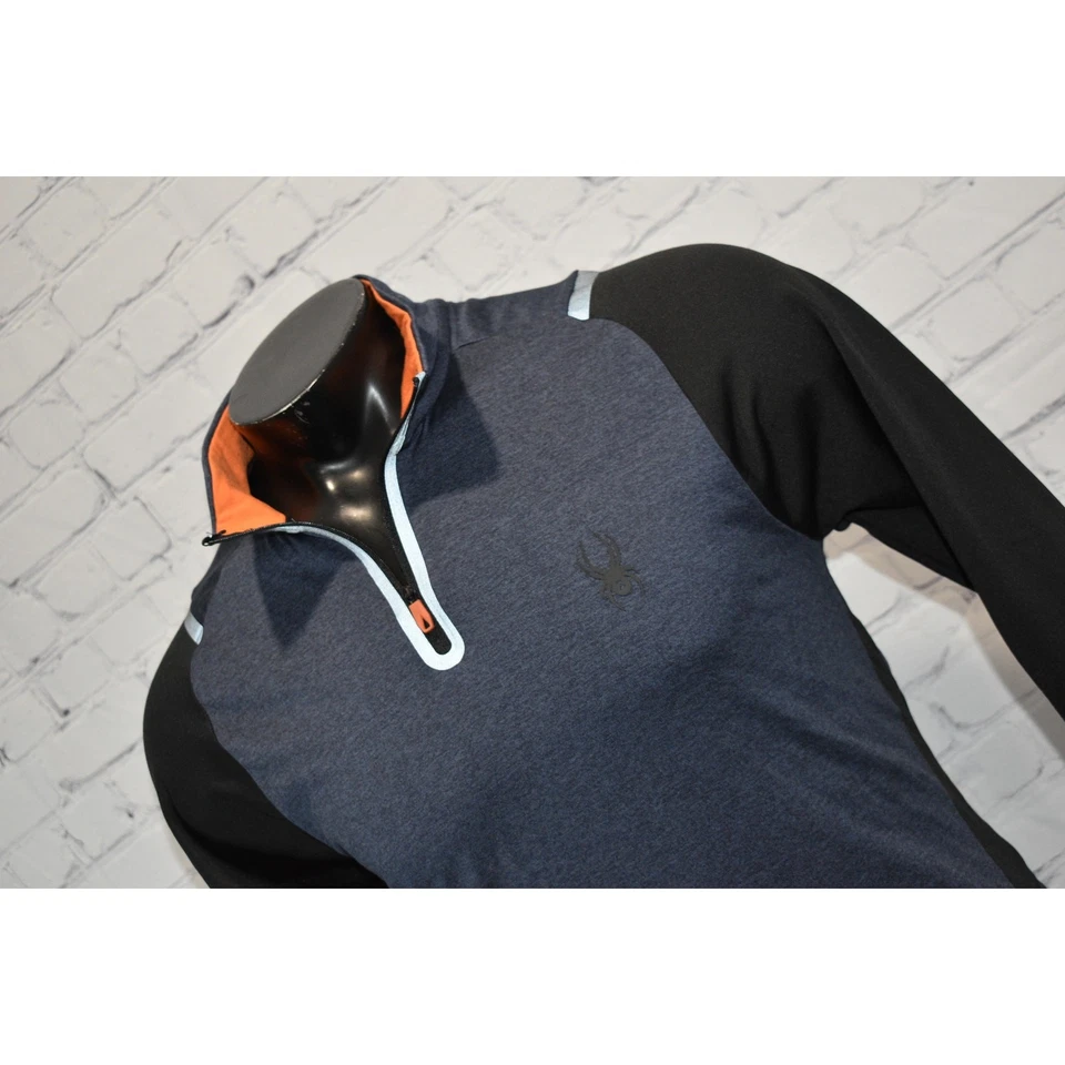 Camisa Pullover Spyder Gimnasio 1/4 Cremallera Para Hombre Talla Grande Rendimiento Mezcla Poliéster Foto 3 de 4