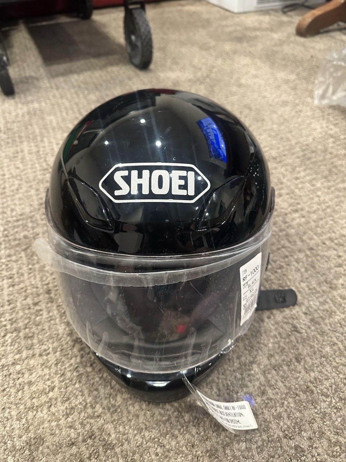 SHOEI RF-1000 BLACK  MOTORCYCLE HELMET MENS XL NEW OLD STOCK