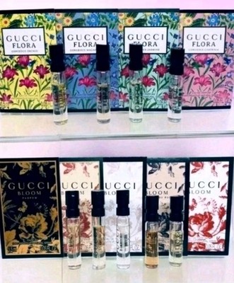 Gucci Flora Gorgeous & Bloom Perfume Collection Sample Spray Vials 9pc Set 