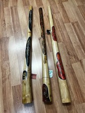 Handmade Didgeridoo Teak 51 inch painted cracked and repaired, 20 off