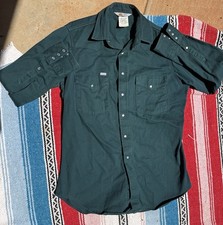    Vintage Carhartt Rugged Outdoor Snap Front Shirt   Green   Cotton   Mens