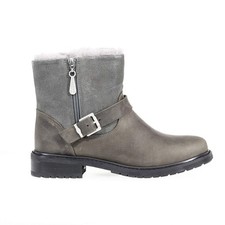 EMU AUSTRALIA Damen Boots, Winterstiefel,Echtfell, dunkelgrau 42 EUR