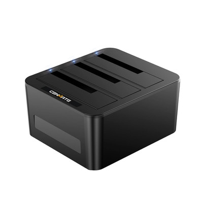 3 Bay Hard Drive Enclosure for 2.5 /3.5'' SATA HDD/SSD with USB A/C 3.0, Hard Dri