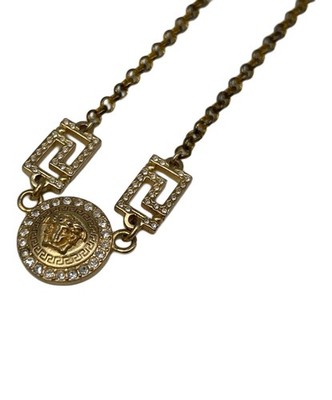 Versace Medusa Gold Plated Metal Preowned Necklace 44 cm Gold from Japan