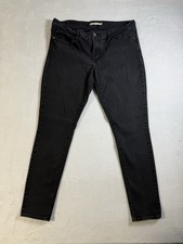 Levi's 711 Skinny Women's Jeans Black/Grey Denim Size 32x30 Mid Rise Levi's 711