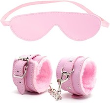 Sex Restraints Handcuffs BDSM Plush Blindfold Sleep Mask Wrist Ankle Cuffs for C