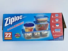 Vintage 2007 Ziploc Snap 'n Seal Twist ‘n Loc Variety Pack 13 Containers w/Lids
