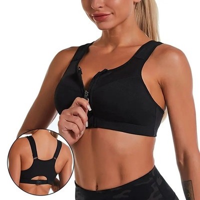 Damen Sport BH bügellos atmungsaktiv elastisch für Yoga Fitness Alltag M-XL