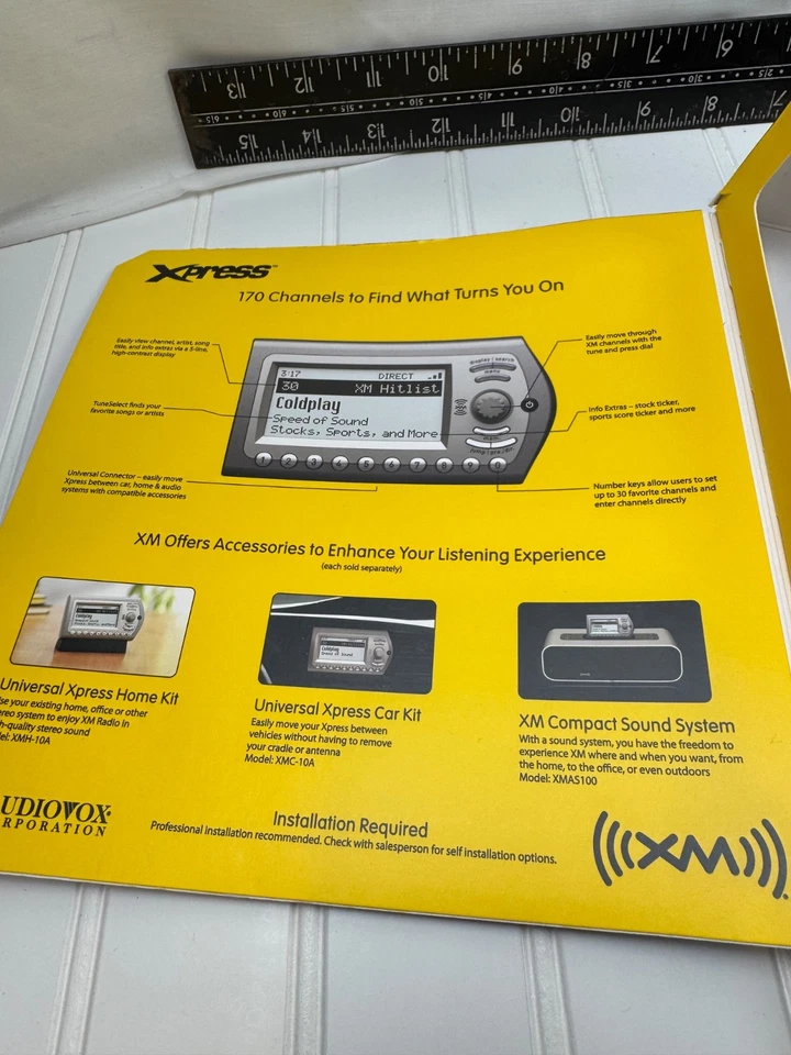 Nuevo en Caja Audiovox XMCK-10AB XM Xpress Radio Satelital y Kit Coche Foto 2 de 4