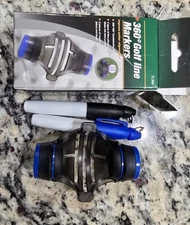 360-Degree Golf Ball Marker Alignment Tool Kit - Triple Line, with 2 pens