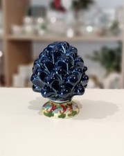 Pigna In Ceramica Di Caltagirone Dipinto A Mano H. 11,5