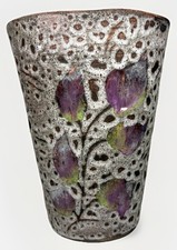 Seltene Vase Aspect Fat Lava Sign&eacute; Bonaudi Vallauris Vintage