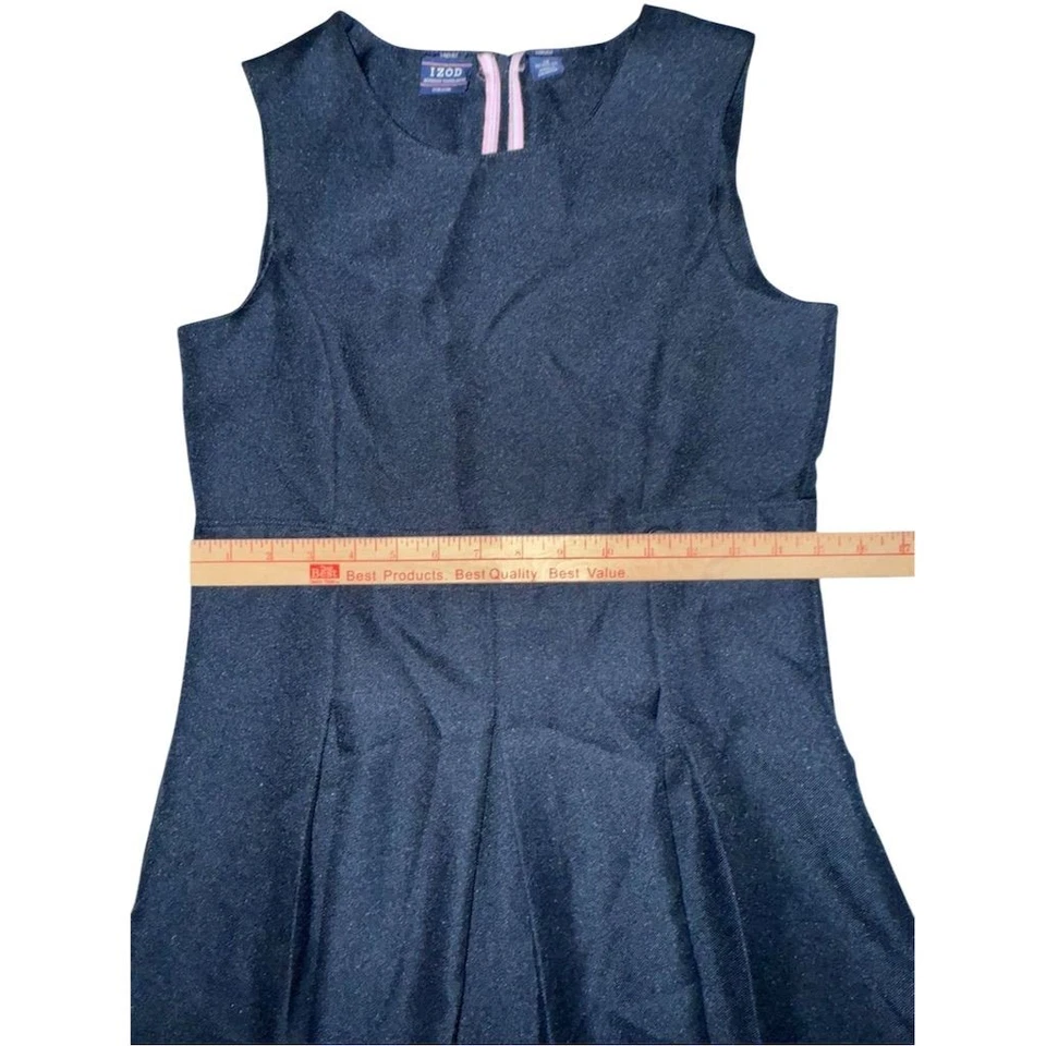 Vestido Uniforme Escolar IZOD Niña Azul Marino Plisado Talla 14 Niñas Cosplay Halloween Foto 4 de 4