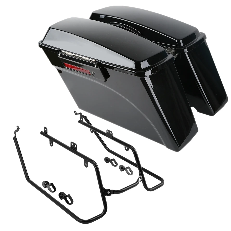 Alforjas rígidas y soportes de conversión para Harley Dyna Fat Bob Super Glide 08-17 Foto 2 de 4