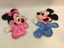 Disney Babies Minnie Mickey Mouse Wall Decor Vintage Plush Soft Nursery Baby