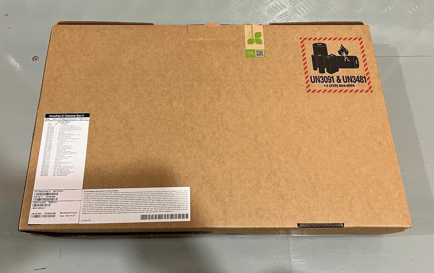 Lenovo ThinkPad X1 Extreme Gen 5 i7-12700H GeForce RTX 3050 8GB RAM 256GB SSD 2