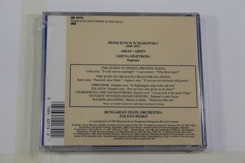 Tchaikovsky Arias Arien Ghena Dimitiva Zoltán Peskó Hungarian CD Oop 1987 NOS NY - Picture 17 of 23