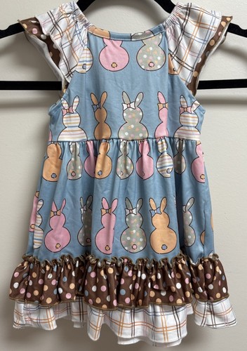 Easter Bunny Dress Toddler Girl Size XXS READ MEASUREMENTS IN DESCRIPTION - Picture 2 of 4