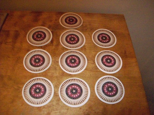20 Vintage PETE'S Wicked Ale Gold Metal 1992 Bar Coasters Great Collectible - Picture 3 of 4