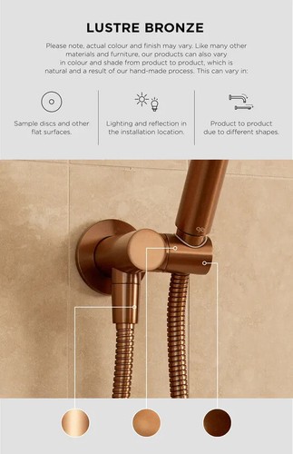 Meir Guest Towel Holder Round Rail Lustre Bronze MR05-R-PVDBZ - Picture 4 of 4