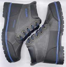 Columbia Youth Wrangle Peak Waterproof Boots Black Blue BY1337-010 Size 6 NWOB