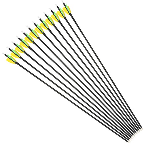 31" Archery Carbon Arrows 2" Turkey Feather SP500 Hunting Compound Recurve Bow - Picture 9 of 12