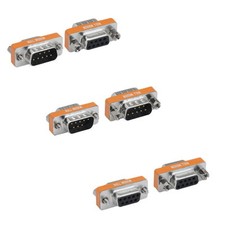 Mini NULL Modem DB9 9 Pin Male Female M/M M/F F/F Serial Adapter Gender Changer