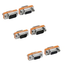 Mini NULL Modem DB9 9 Pin Male Female M/M M/F F/F Serial Adapter Gender Changer