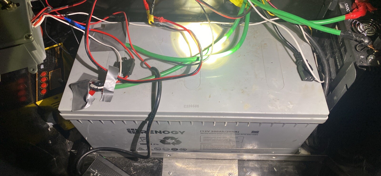 Renogy 12V 200AH Deep Cycle AGM Battery Rechargable for RV Solar Marine