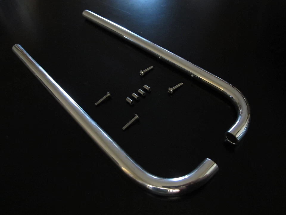 Brand New Pair Polish Exhaust Pipe Stack 1/14 Tamiya Semi Tractor King Hauler - Image 2 of 2