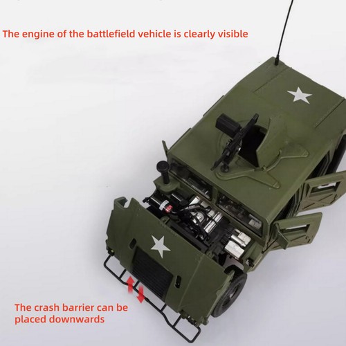 24cm Diecast Alloy 1/18 For Hummer Hmmwv Battlefield Vehicle Model Collection - Picture 11 of 17