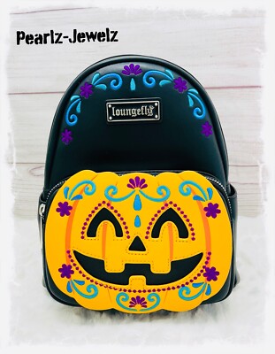 Loungefly Halloween Pumpkin Black Mini Backpack NWT Minnie-Mouse-GlowintheDark-  main image 4