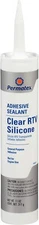 Permatex 80855 Clear RTV Silicone Adhesive Sealant, 11 oz.