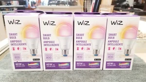 WiZ  White & Color Changing Wi-Fi Smart LED Light Bulb Motion Sensor - Lot Of 4