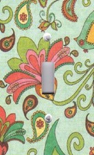 Light Switch Plate Outlet Covers BIJOU BIRDS GREEN FLORAL