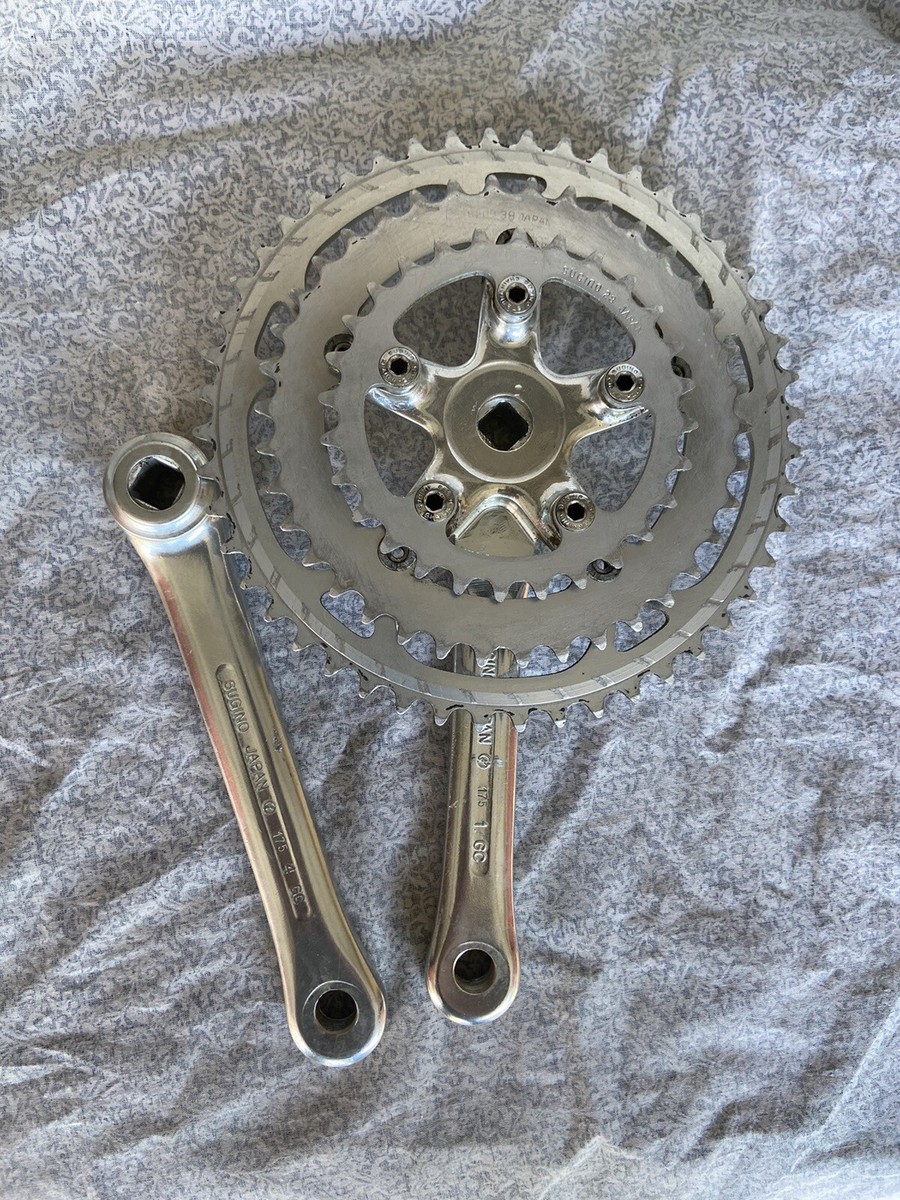 Old School SUGINO GT Japan Crankset 175mm Triple Chainring