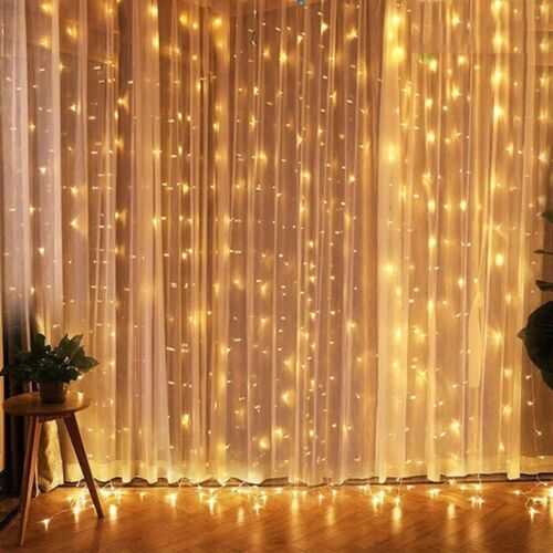 Christmas Decoration, Bright Curtain, Warm White - Picture 1 of 5