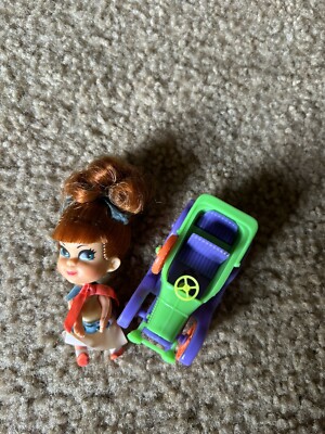 Vintage 1968 Mattel Kiddles 'N Kars Teresa Touring Car Auburn Hair doll with car