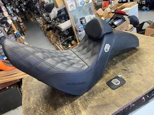 Pro Series SDC Performance Grip Seat Harley Backrest Lattice Lumbar FL/FX 18-24