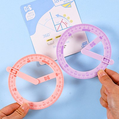 360-degree Activity Angle Protractor Drawing Tool School Office Painting Tool