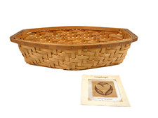Longaberger Heartwood Bread Basket & Product Card 2006 Made in USA