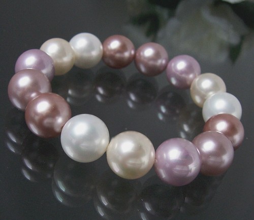 Perlenkette Perlen Armband Ohrringe Muschelkernperlen Schmuck Set Hochzeit VS7# - Bild 19 von 99