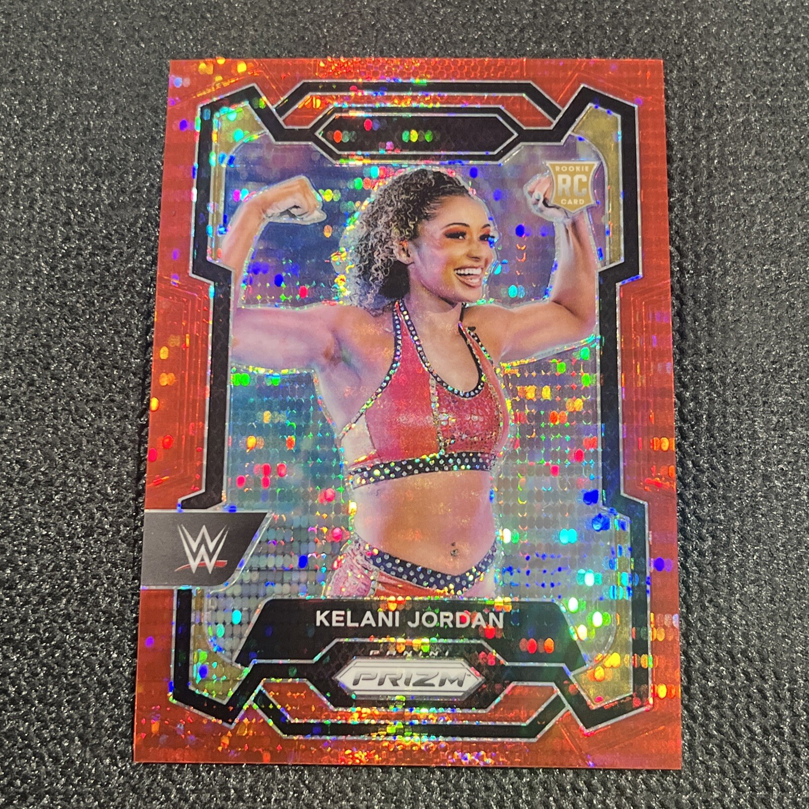 2024 Panini Prizm WWE Kelani Jordan RC #127 Red Pulsar #/399