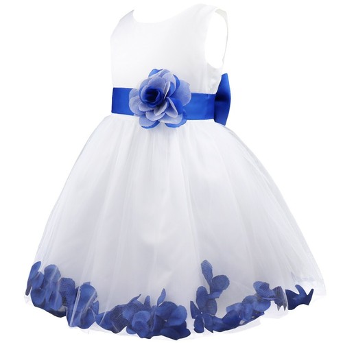 Kids Flower Girls Dress Bowknot Wedding Baptism Christening Tutu Dresses Gown - Picture 26 of 132