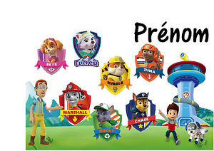 Affiche / Pancarte de porte plastifié Pat Patrouille 03 avec prénom | eBay