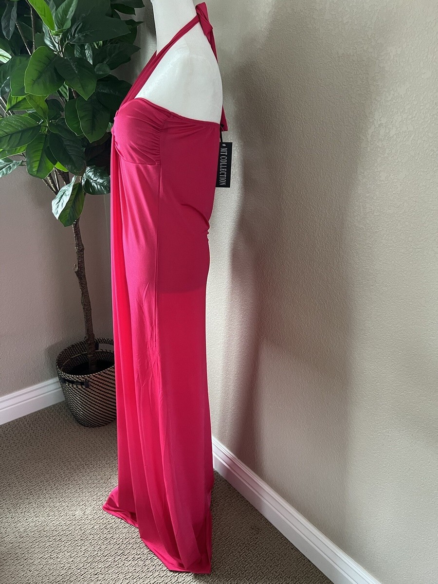 mt collection silk dress Adolphine Slip Maxi Dress in Mountain Printed Satin Silk Twill