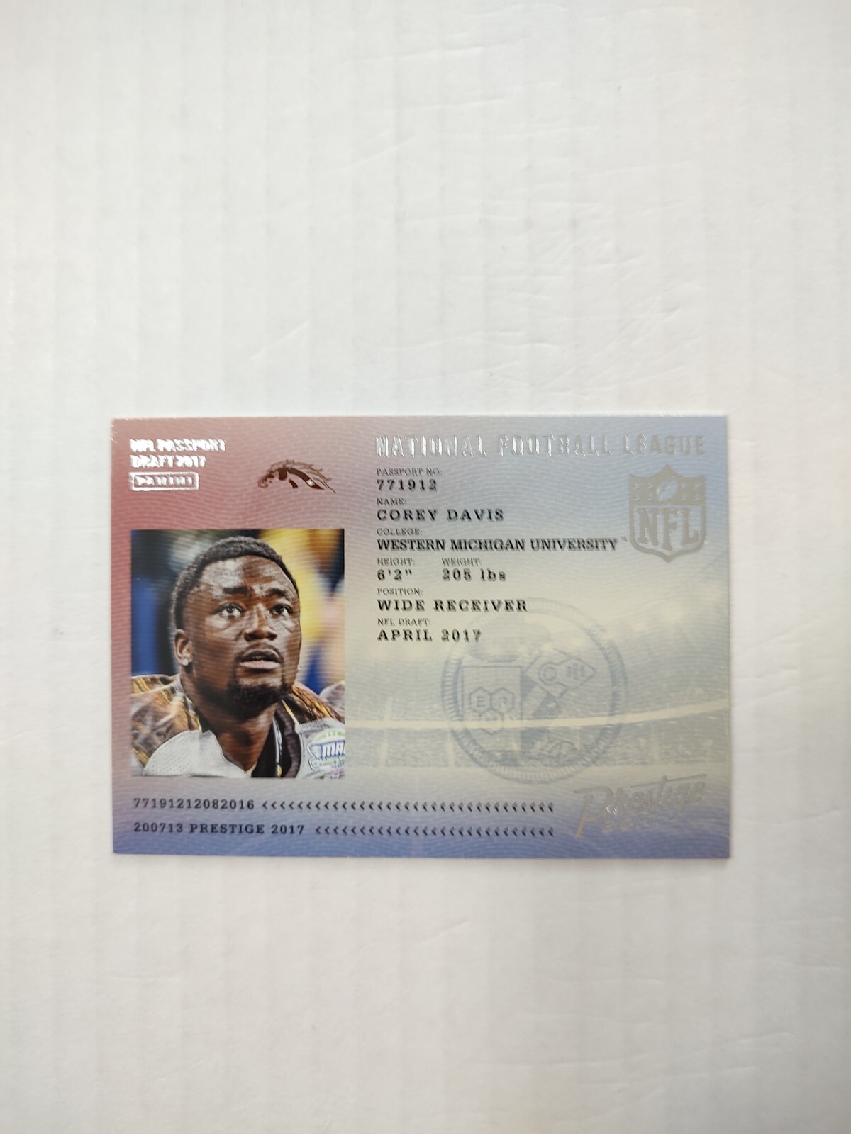 2017 Prestige NFL Passport Football Card #4 Corey Davis (PWE)