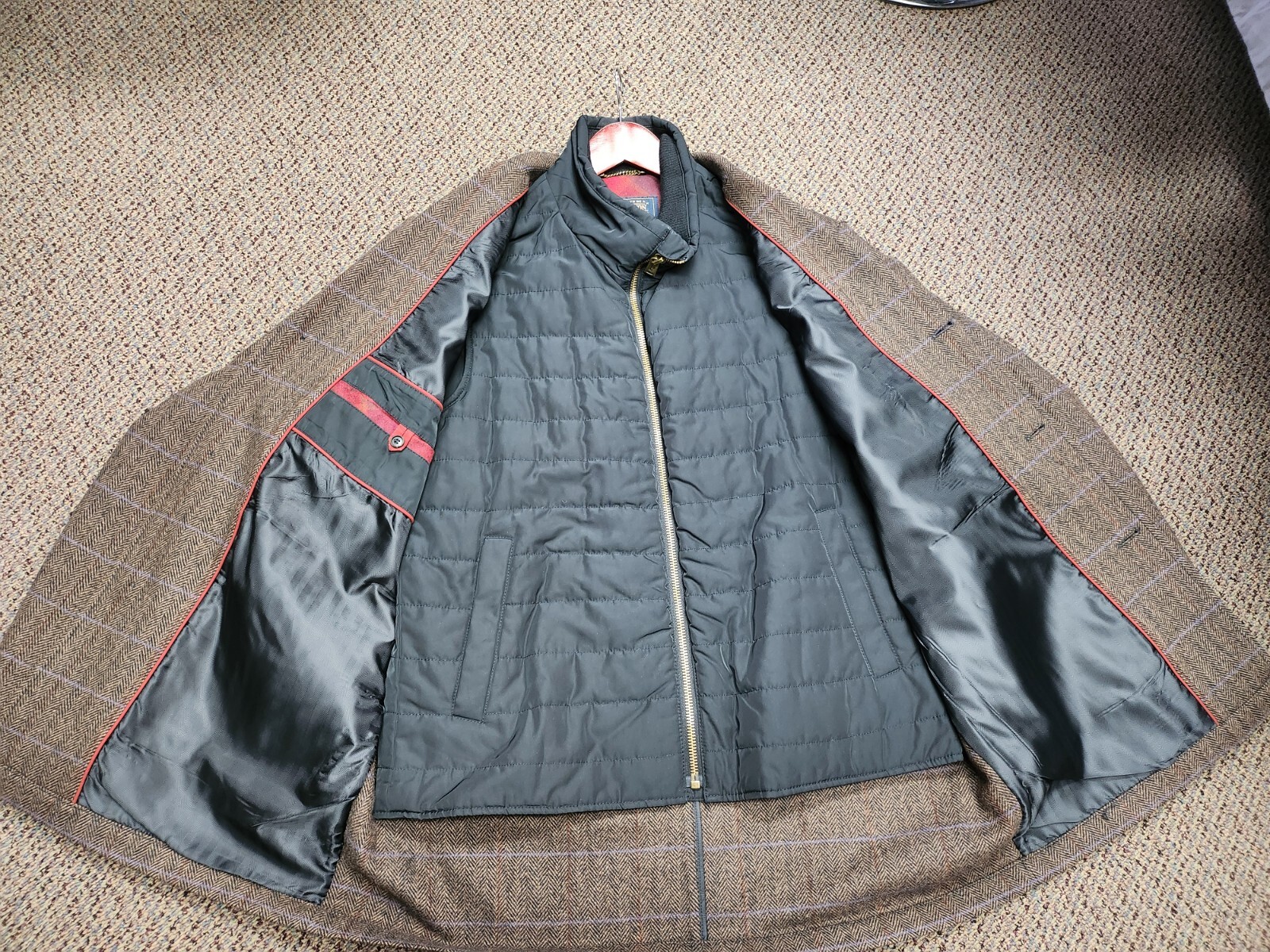 Men's Pendleton Wool Coat Jacket with removeable … - image 3